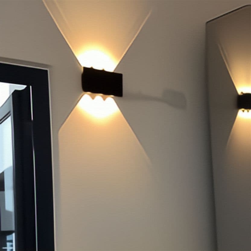 Appliques murales extérieures à double faisceau de nuit