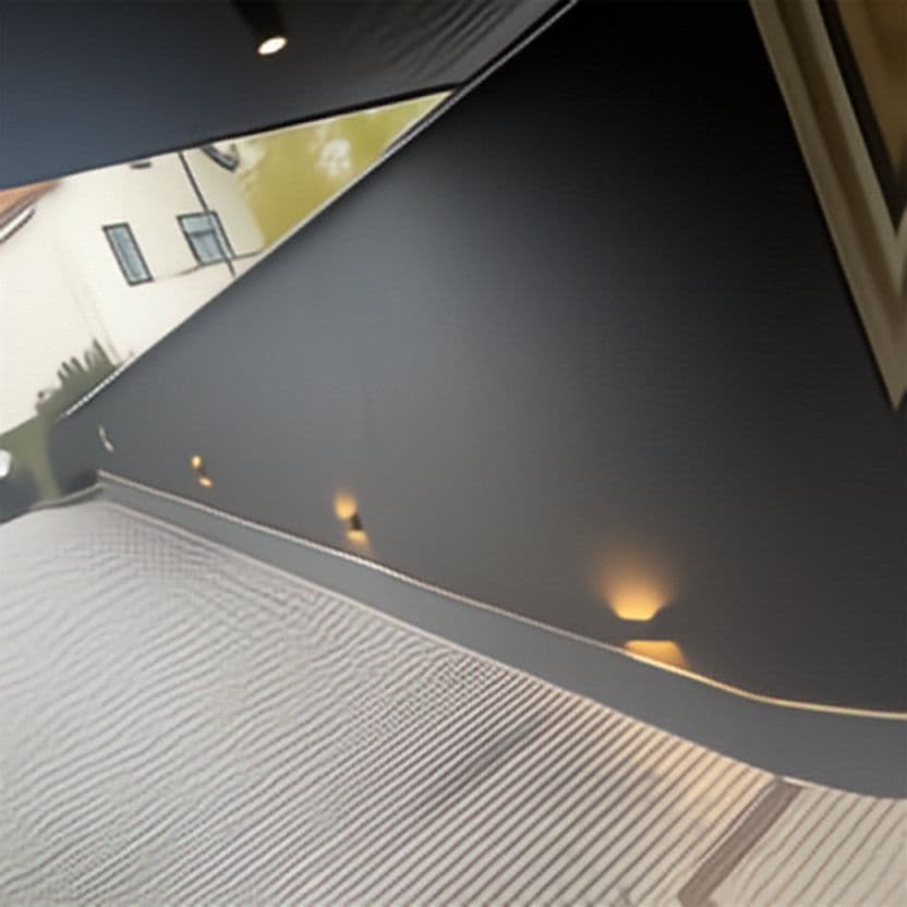 Escalier extérieur en ardoise avec spots encastrés