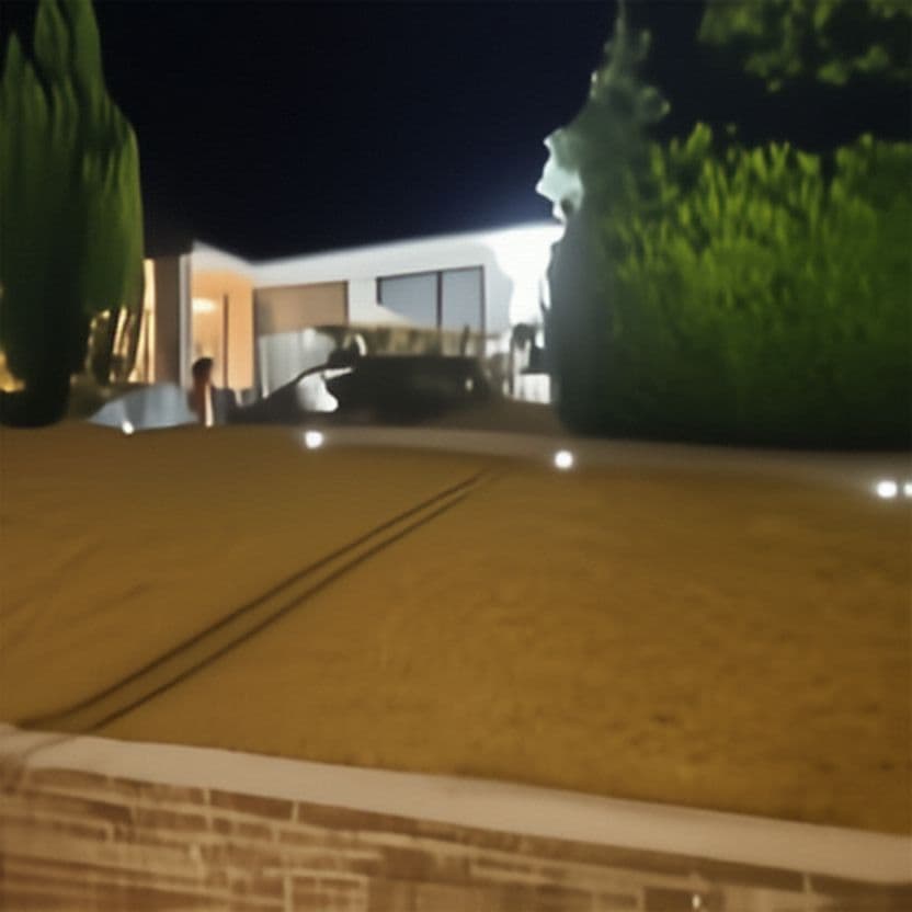 Villa mise en lumière de nuit, réalisation FGElect à Charleroi