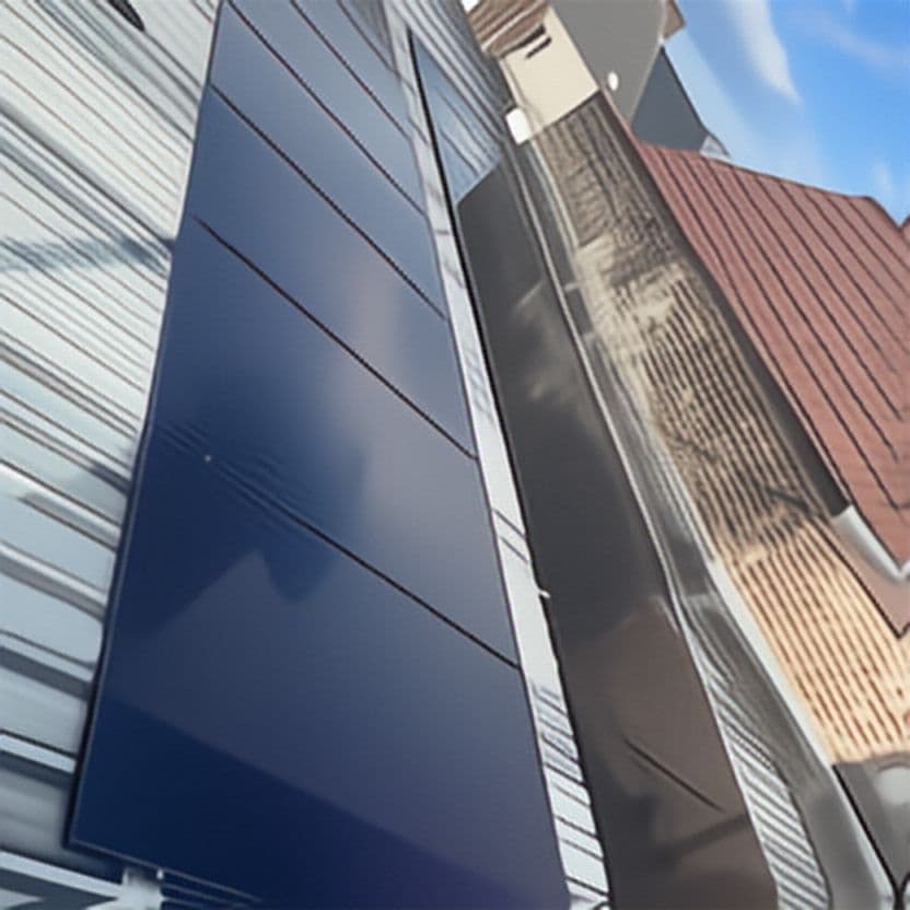 Panneaux solaires en toiture avec vue sur les environs