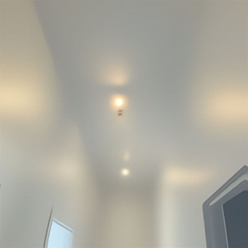 Spots encastrés au plafond d'une pièce de vie